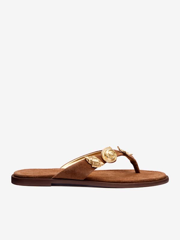 Jessie Thong Sandal - Rum Suede Shells