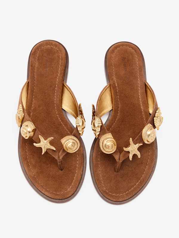 Jessie Thong Sandal - Rum Suede Shells