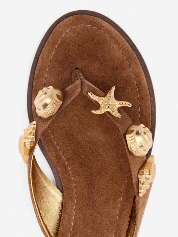 Jessie Thong Sandal - Rum Suede Shells