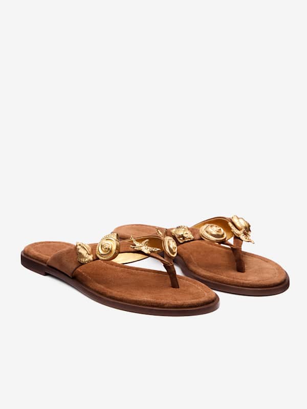 Jessie Thong Sandal - Rum Suede Shells
