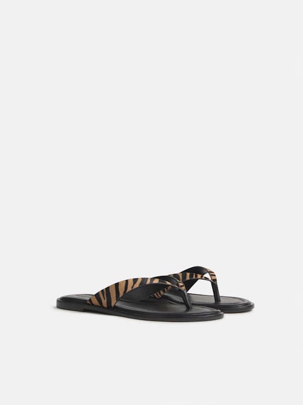 Jessie Thong Sandal - Warm Tiger Haircalf