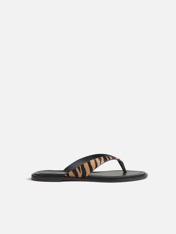 Jessie Thong Sandal - Warm Tiger Haircalf