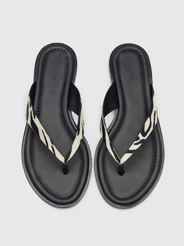 Jessie Thong Sandal - Zebra Haircalf