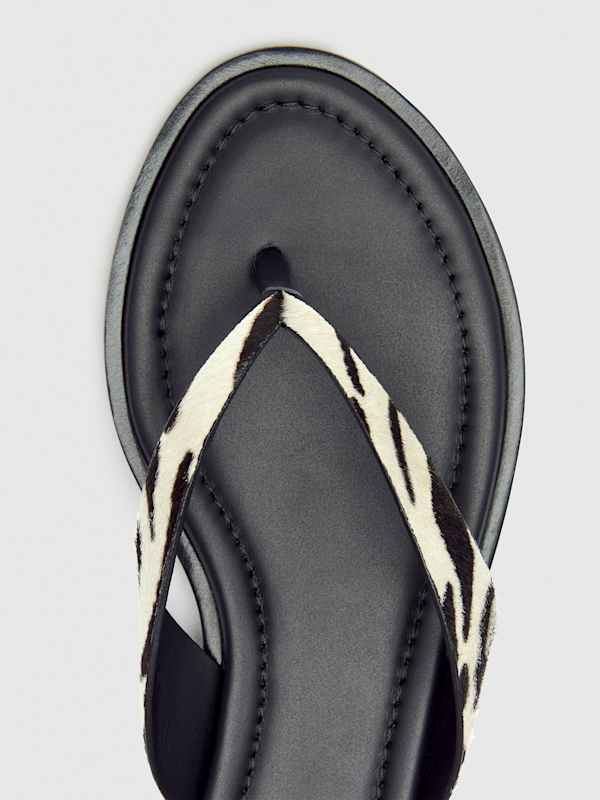Jessie Thong Sandal - Zebra Haircalf