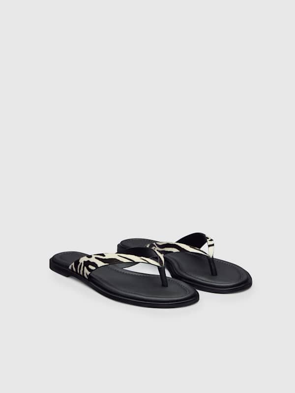 Jessie Thong Sandal - Zebra Haircalf