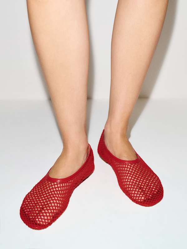 Britt Ballet Flat - Lipstick Crochet
