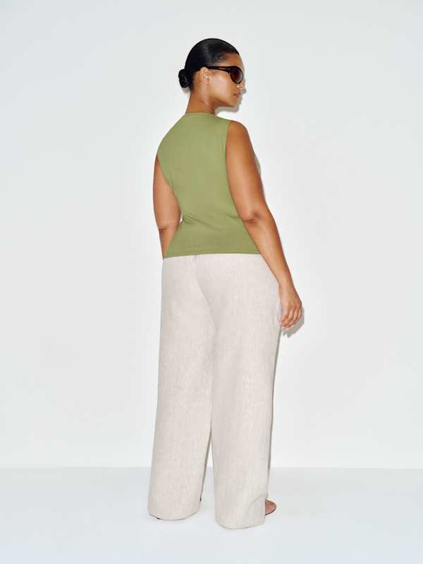 Dusk Knit Top Es - Green Bean