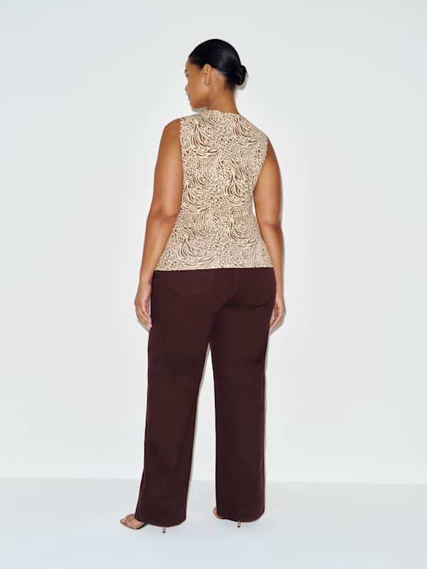 Dusk Knit Top Es - Jungle Cat