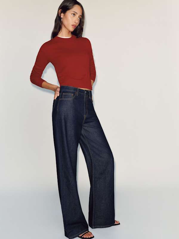 Cary Lived-in Wide Leg Jeans - Quarry