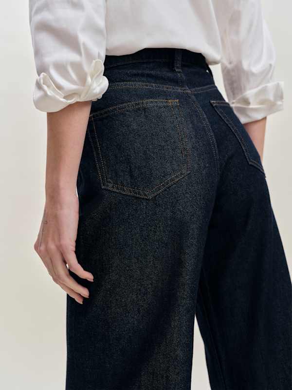 Cary Lived-in Wide Leg Jeans - Quarry