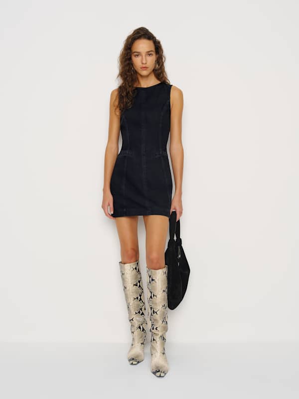 Citron Denim Mini Dress - Viggo