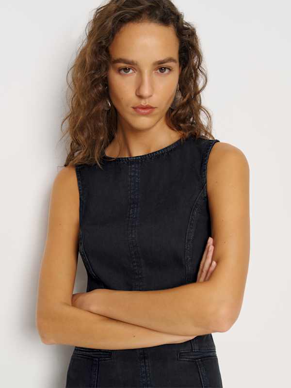 Citron Denim Mini Dress - Viggo