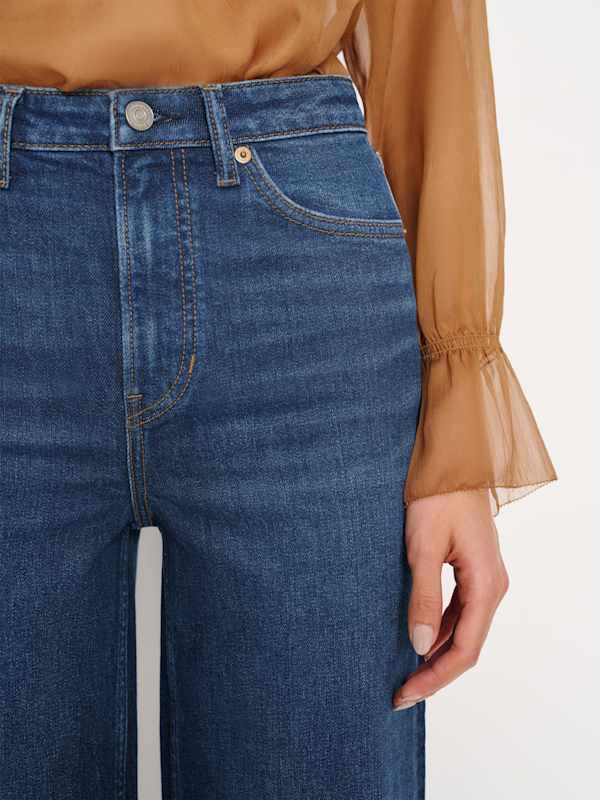 Bex Super Stretch High Rise Wide Leg Jeans - Galene