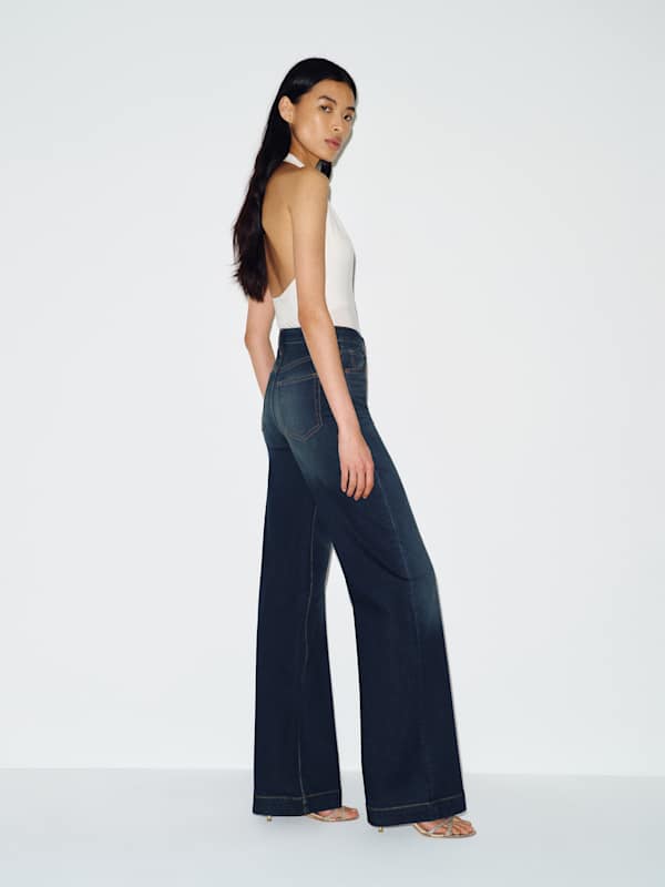 Bex Super Stretch High Rise Wide Leg Jeans - Lamond