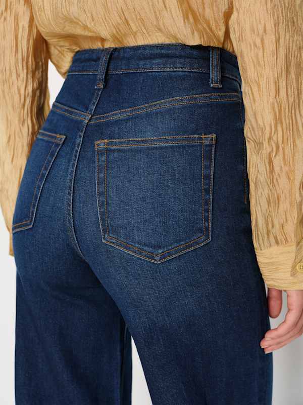 Bex Super Stretch High Rise Wide Leg Jeans - Wheeler