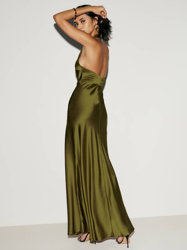 Petites Daniela Silk Dress - Pear