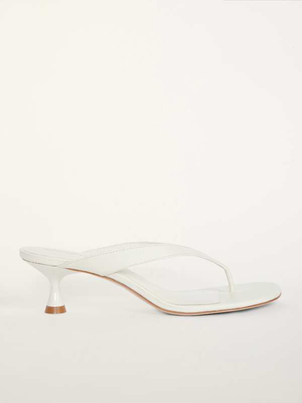 Sophie Heeled Sandal - White Leather