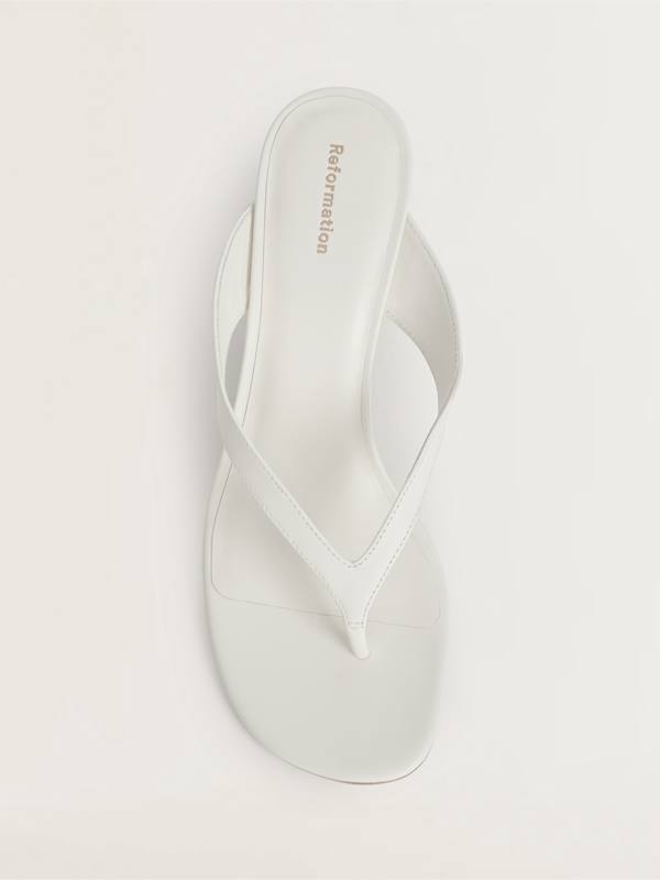 Sophie Heeled Sandal - White Leather