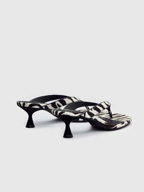 Sophie Heeled Sandal - Zebra Haircalf