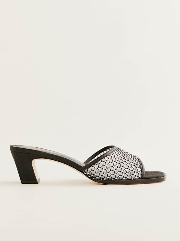 Sandales &agrave; talons Scout - R&eacute;sille noire &agrave; strass