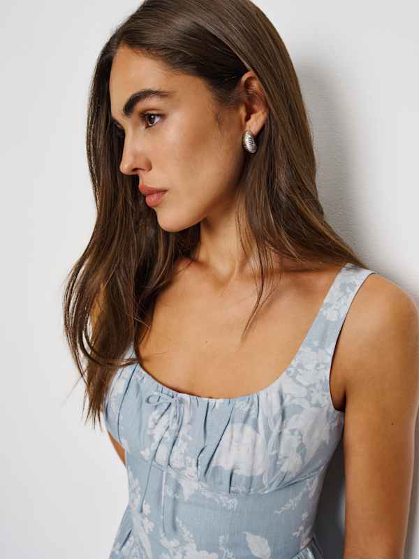 Daria Linen Dress - Angelic