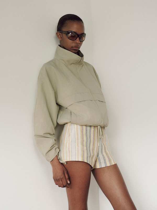 June Low Rise Linen Short - Capri Stripe