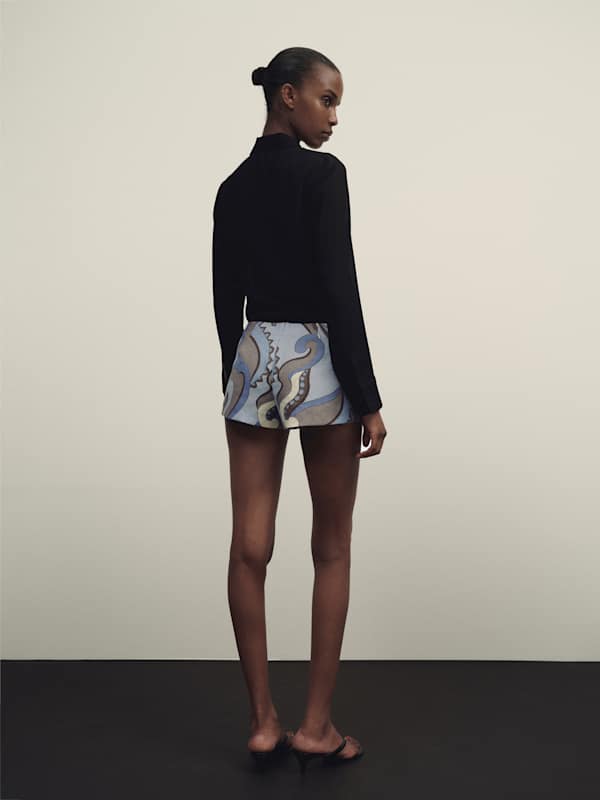 June Low Rise Linen Short - Lido