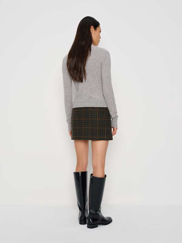 Carla Low Waist Wool Skirt - Kinsale Plaid