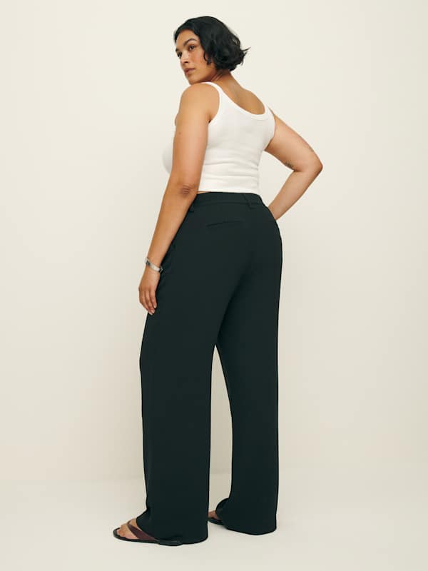 Alex Mid Rise Pant Es - Black