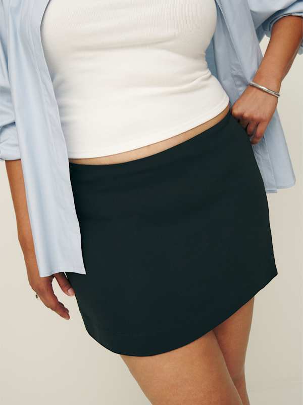 Carla Low Waist Skirt Es - Black