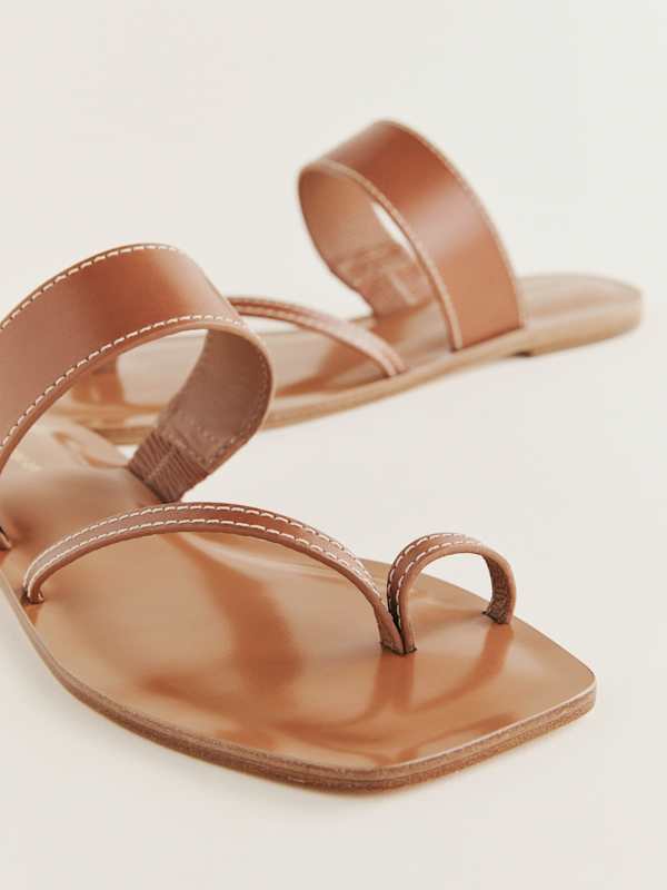 Sawyer Flat Sandal - Pecan Leather
