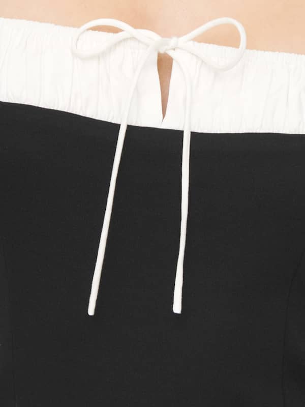 Sadie Knit Dress - Black White