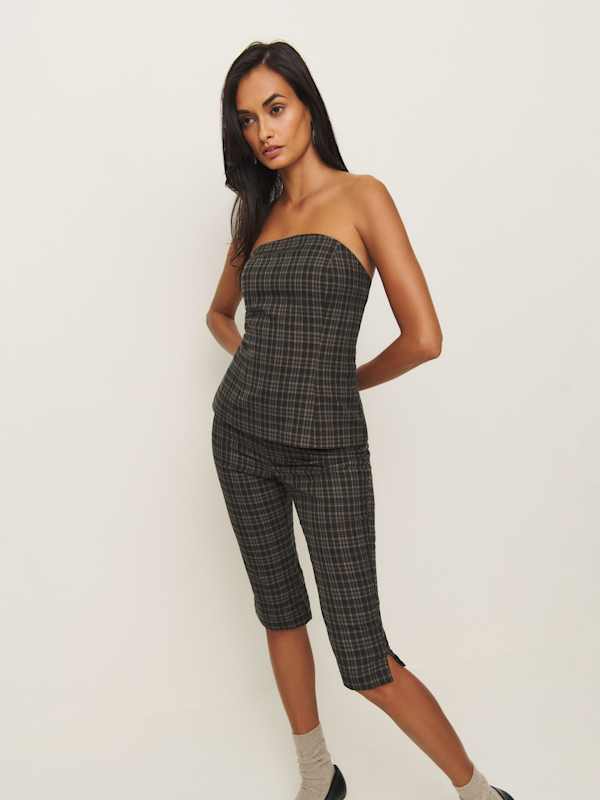Petites Steeplechase Set - Taupe Check