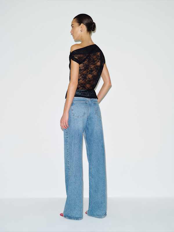 Belle Knit Top - Black Lace