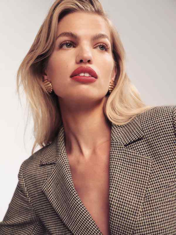 Bondi Blazer - Tan Houndstooth