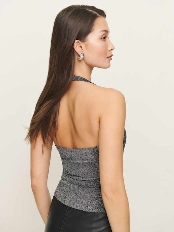 Molly Knit Top - Silver Sparkle