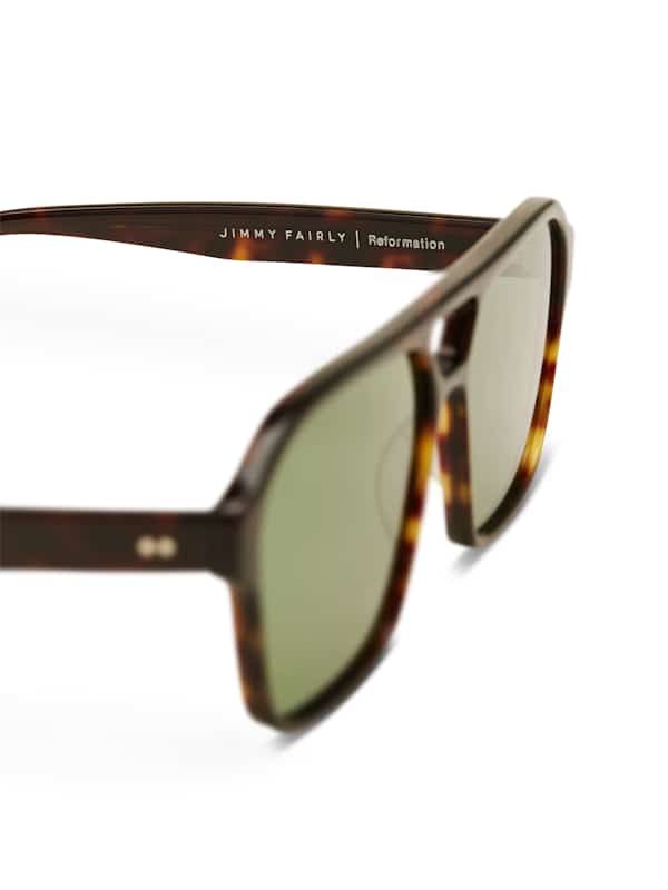 Brune Sunglasses - Tortoise/green