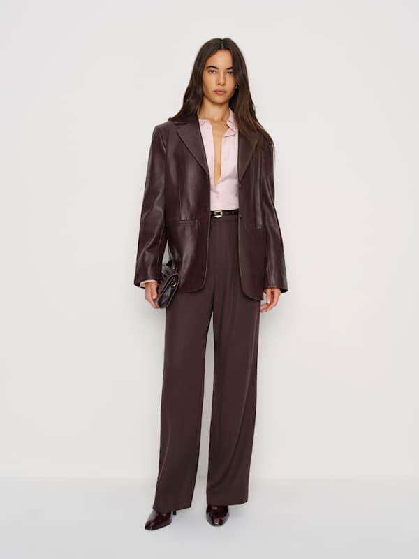 Veda Leon Oversized Blazer - Merlot