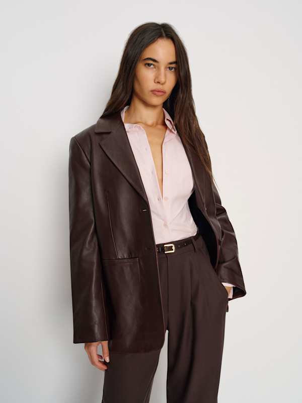 Veda Leon Oversized Blazer - Merlot