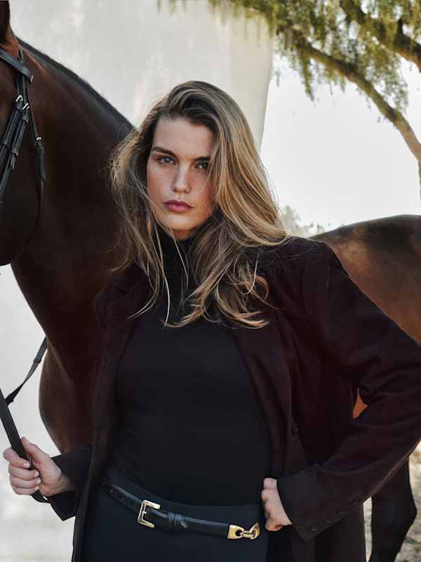 Veda Leon Oversized Blazer - Mole Suede