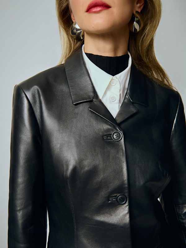 Veda Flynn Leather Jacket - Black