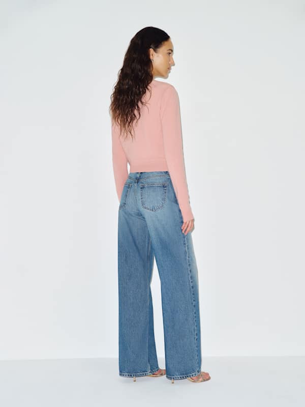 Caspia Cashmere Cropped Cardigan - Lotus