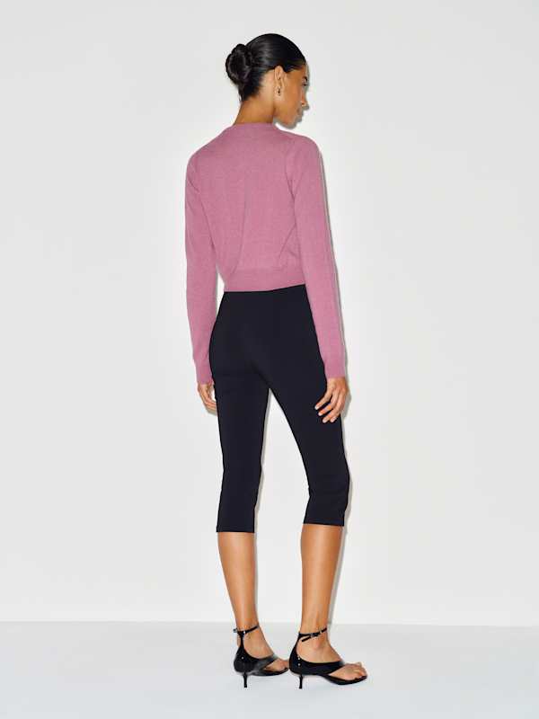Caspia Cashmere Cropped Cardigan - Narcissus