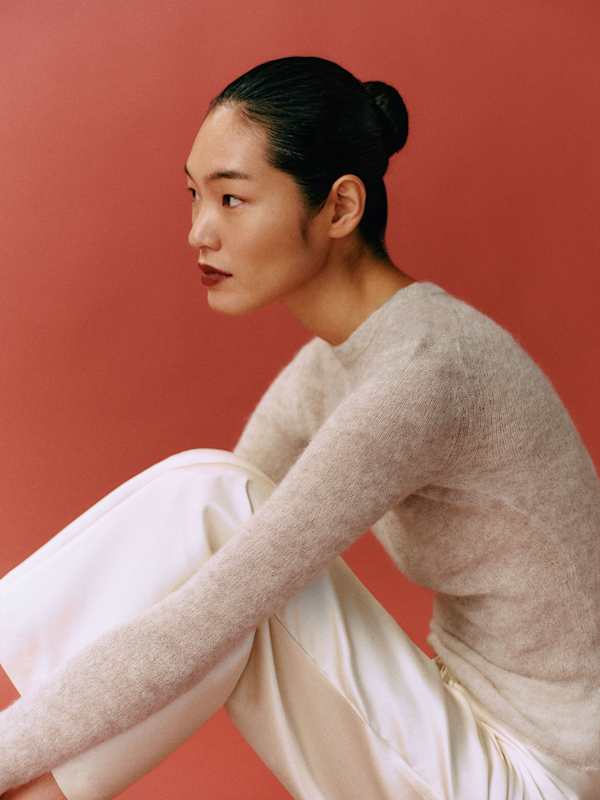 Alice Sheer Alpaca Crew - Barley