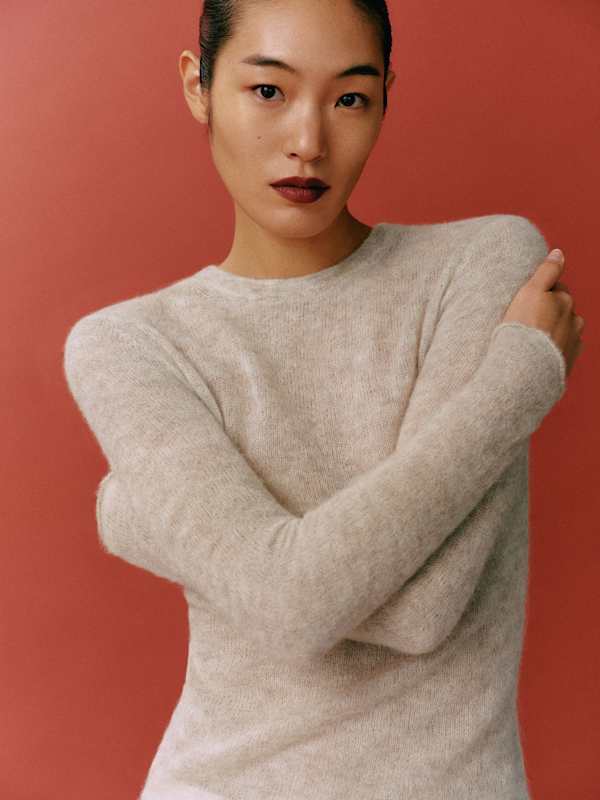 Alice Sheer Alpaca Crew - Barley