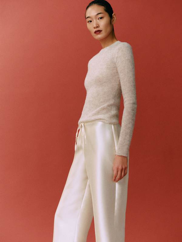 Alice Sheer Alpaca Crew - Barley