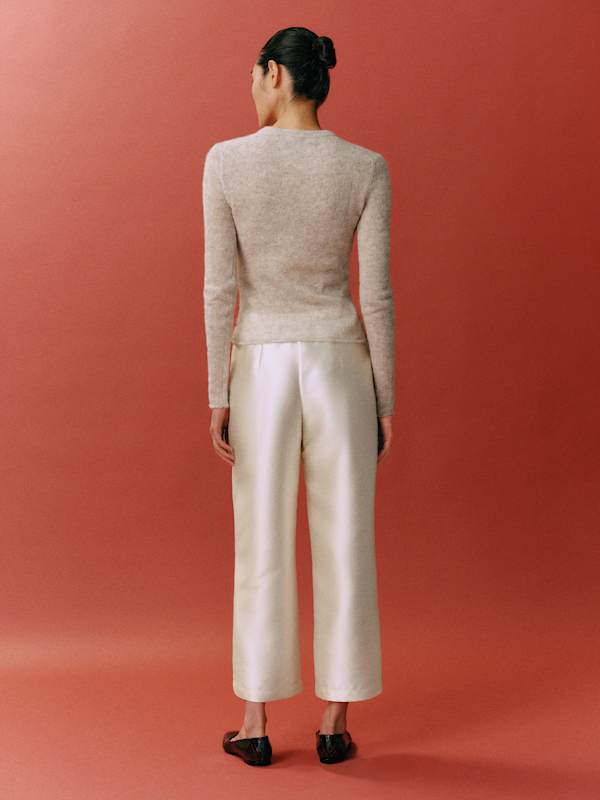 Alice Sheer Alpaca Crew - Barley