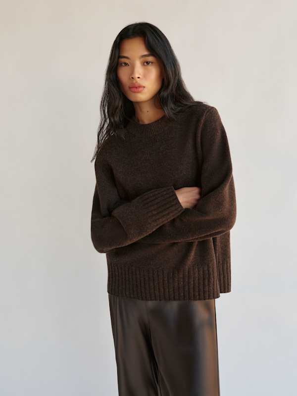 Cove Cashmere Oversized Crew - Compost