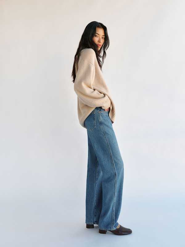 Cove Cashmere Oversized Crew - Wheat