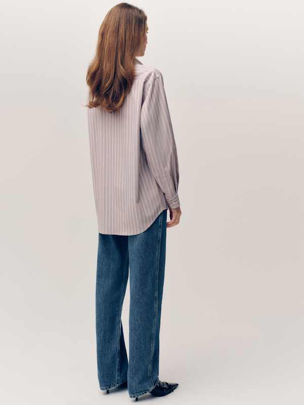 Eli Oversized Shirt - Cottage Stripe